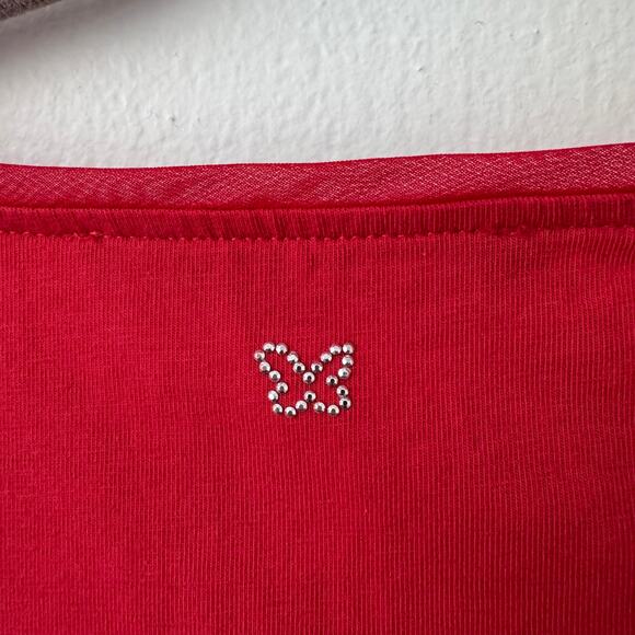 Weekend Max Mara Coral Red Mesh Trim Top - Picture 5 of 7